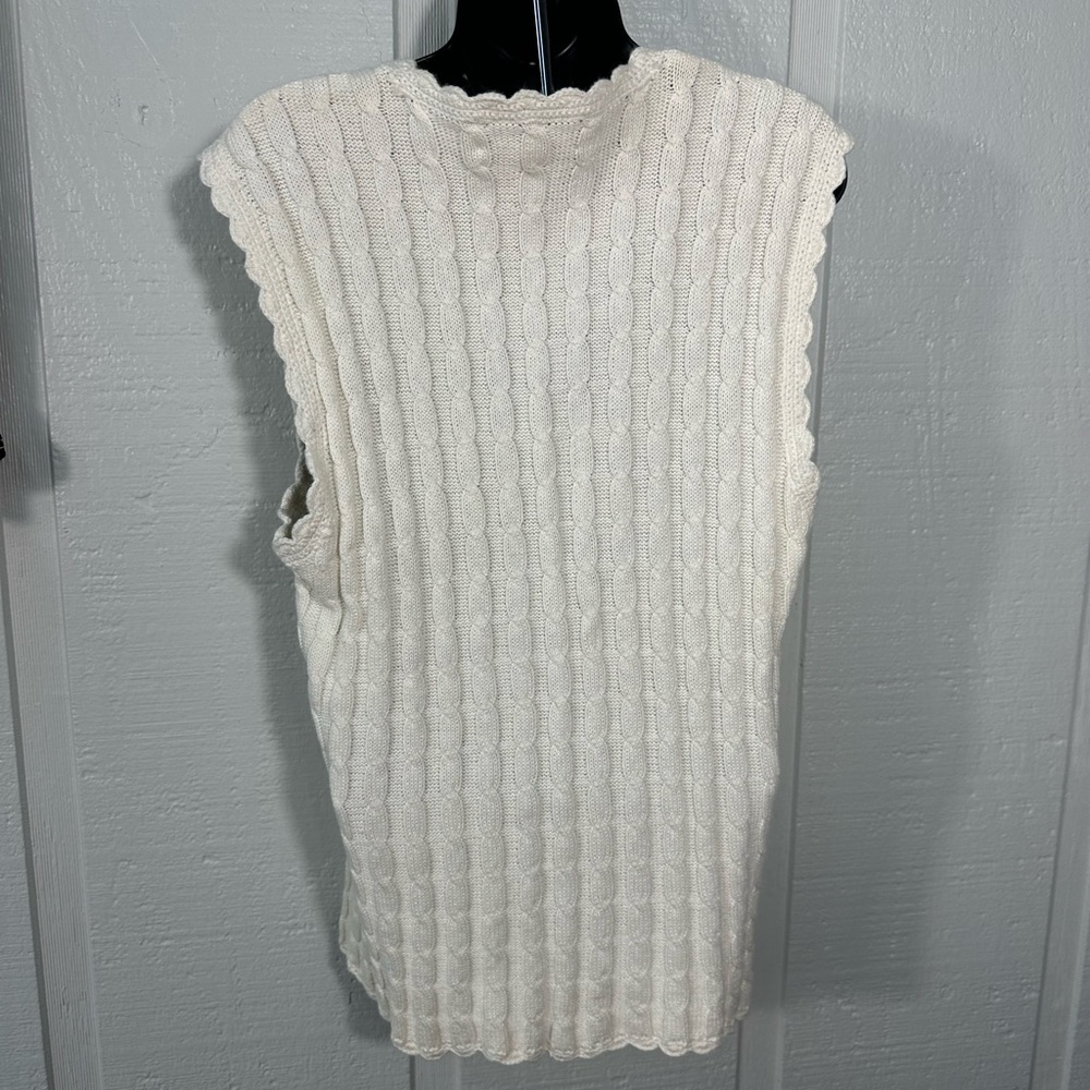 Bechamel Vintage 1980s Sleeveless Sweater Sunflower Vest Size Large EUC - Picture 4 of 6